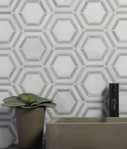 Ca Pietra Florence Hexagon Marble Mosaic